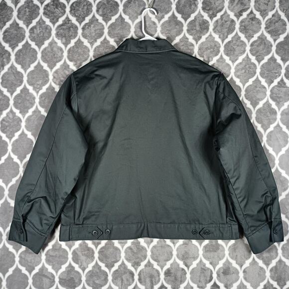 Dickies Jacket Mens 2XL Grey Quilted Lined Workwear Utility Full Zip Heavy - Picture 4 of 9